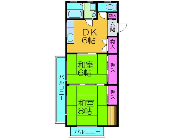 翠香園コーポ百合Ｎｏ２の物件間取画像